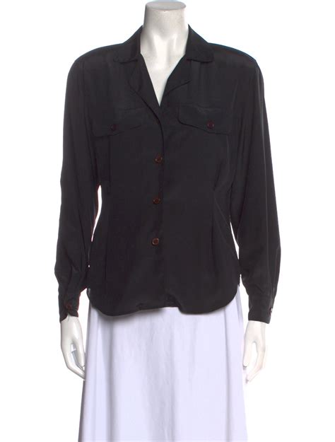 christian dior black t shirt women's|Christian Dior button up top.